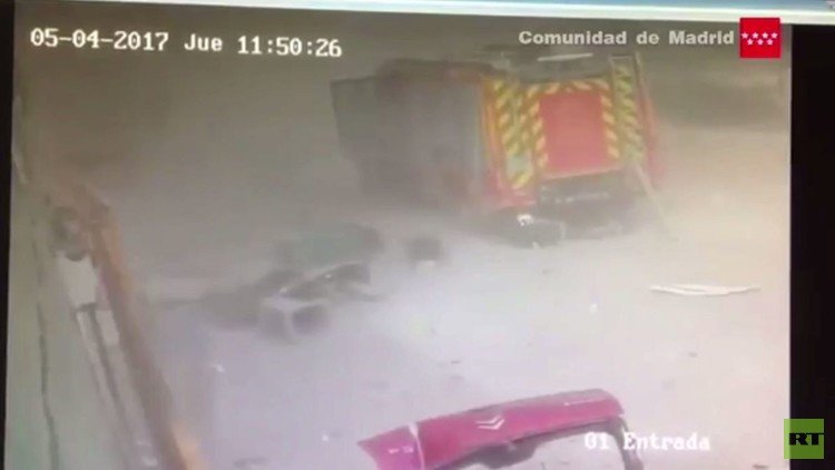 بالفيديو.. شاهد لحظة وقوع انفجار مروع قرب مدريد