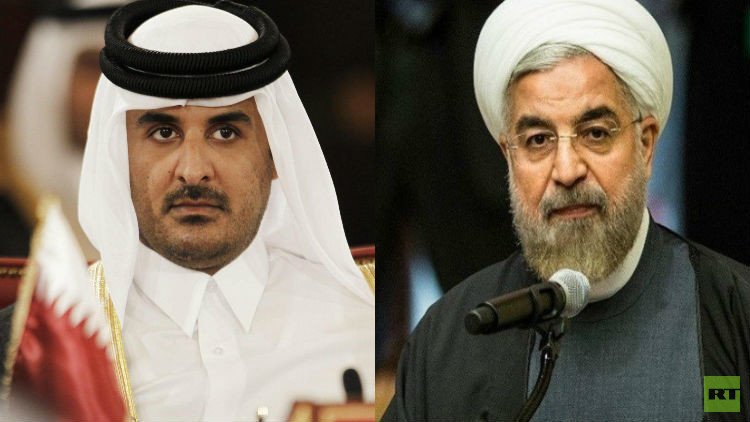 اتصال هاتفي بين الرئيس الإيراني وأمير قطر