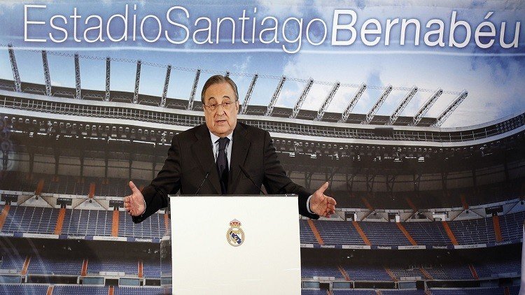 بيريز يحتفظ بمنصبه رئيسا لريال مدريد بالتزكية