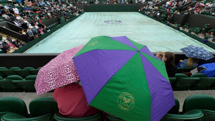 المطر يوقف مباريات اليوم الأول في ويمبلدون