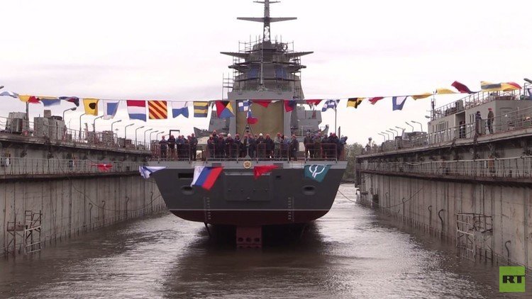  إطلاق سفينة حربية من الجيل الجديد في بطرسبورغ