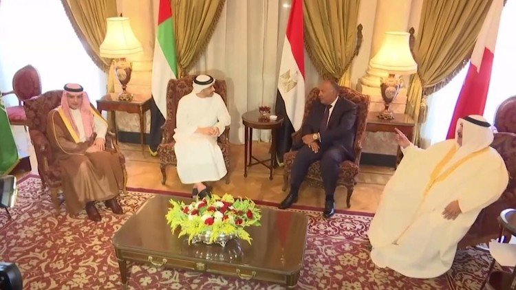 بدء اجتماع وزارء خارجية الدول المقاطعة لقطر في القاهرة وسط توقعات بتصعيد الأزمة مع الدوحة 