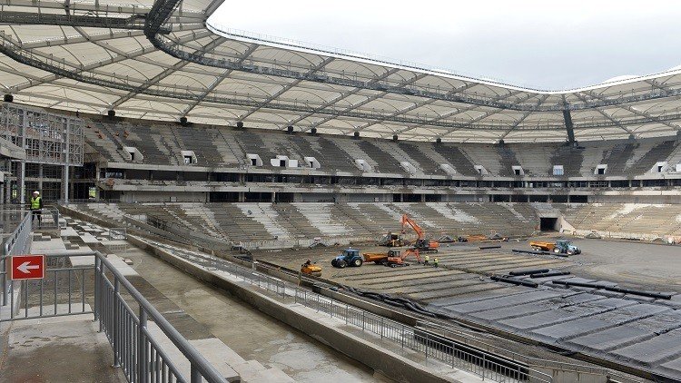 البدء بتهيئة الأرضية العشبية لملعب "روستوف آرينا"