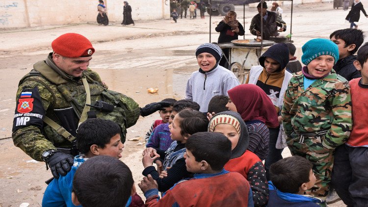 مساعدات روسية لمناطق في محافظة حماة السورية