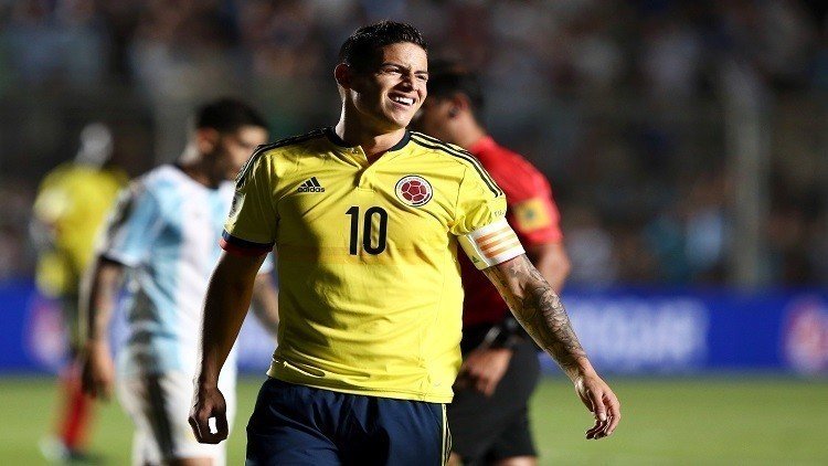 رودريغيز يغيب عن لقاء كولومبيا وفنزويلا بتصفيات مونديال روسيا للإصابة