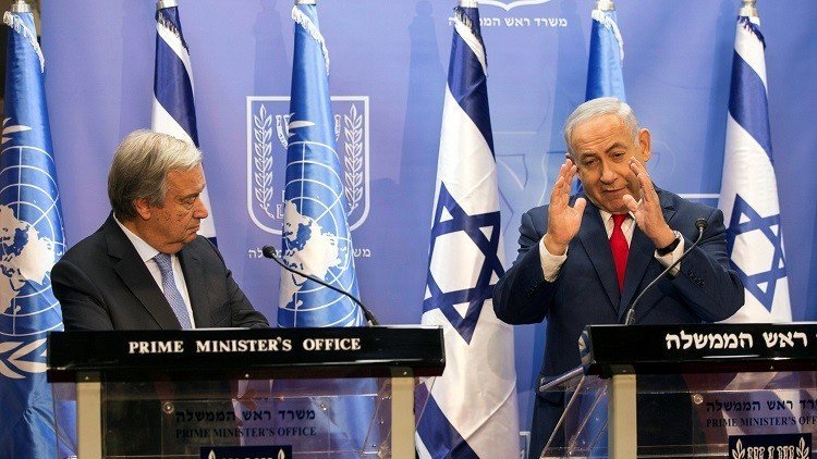 نتنياهو يبحث مع غوتيريش قضية الأسرى الإسرائيليين بغزة