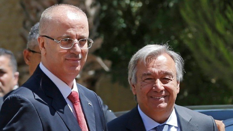 غوتيريش بعد لقاء الحمد الله: لا بديل عن حل الدولتين