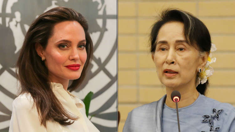أنجلينا جولي تطالب زعيمة ميانمار بموقف واضح بشأن الروهينغا