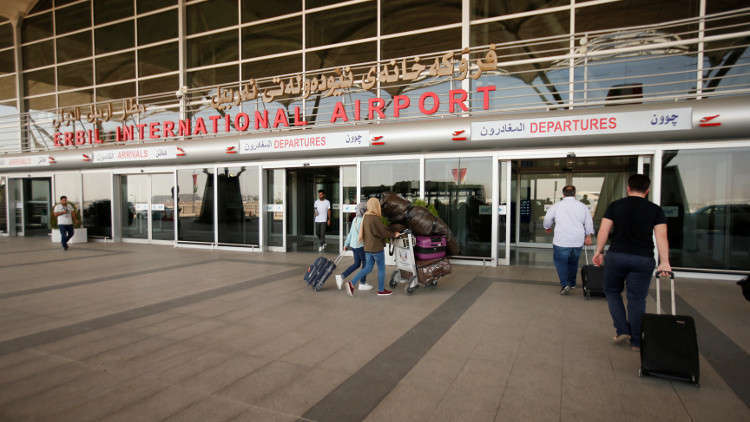 سريان حظر رحلات الطيران الدولية في كردستان