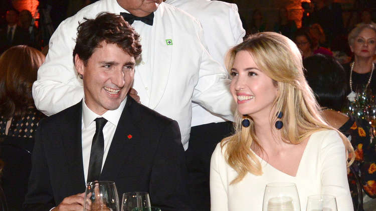 بالصور.. إيفانكا ترامب في حفل عشاء مع رئيس وزراء كندا
