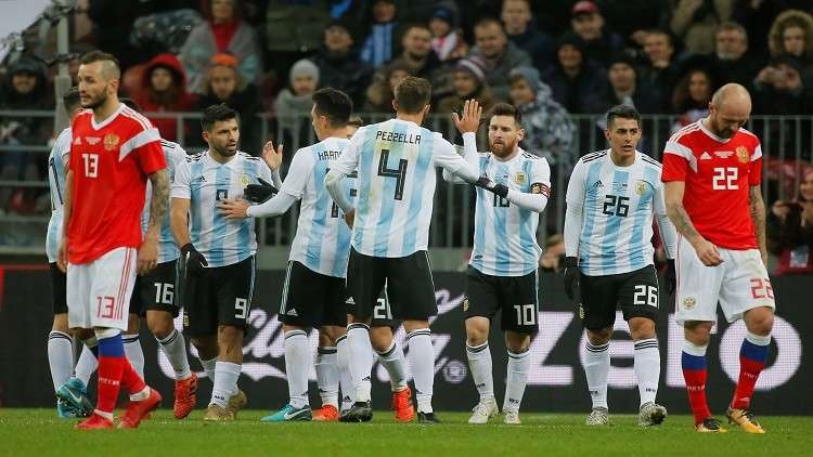 الأرجنتين تتغلب على روسيا استعدادا للمونديال