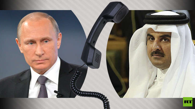 بوتين يبحث مع أمير قطر أزمتي سوريا والخليج