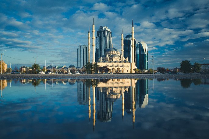 مسجد "قلب الشيشان" في العاصمة الشيشانية غروزني