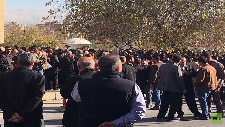 تظاهرات حاشدة في السليمانية احتجاجا على سوء الأوضاع المعيشية