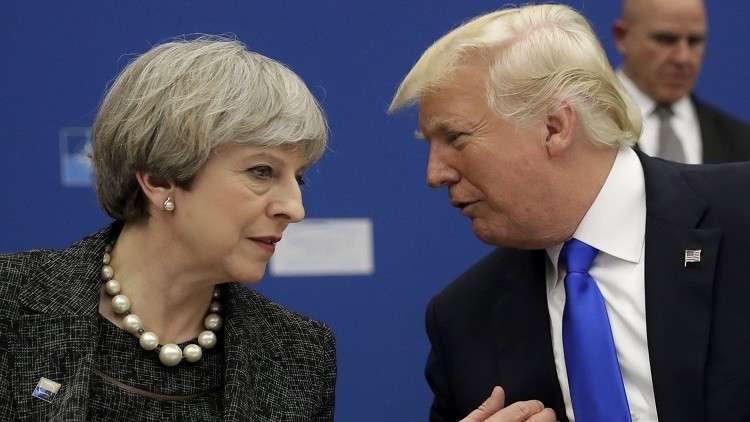 ماي وترامب يؤكدان أهمية طرح مقترحات جديدة حول السلام بالشرق الأوسط