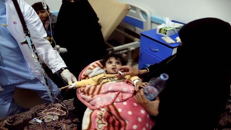 اللجنة الدولية للصليب الأحمر: مليون مصاب بوباء الكوليرا في اليمن