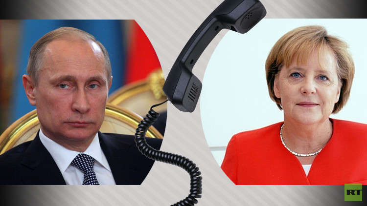 الكرملين: بوتين يبحث هاتفيا مع ميركل الوضع في شرق أوكرانيا