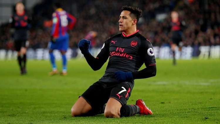 بالفيديو.. سانشيز يحرز هدفين للمدفعجية