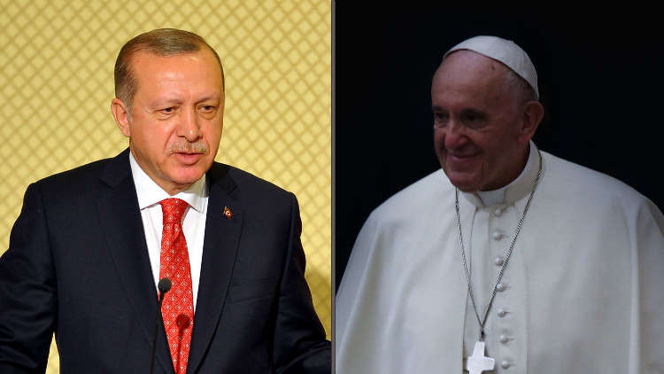 أردوغان يناقش مع البابا مسألة القدس