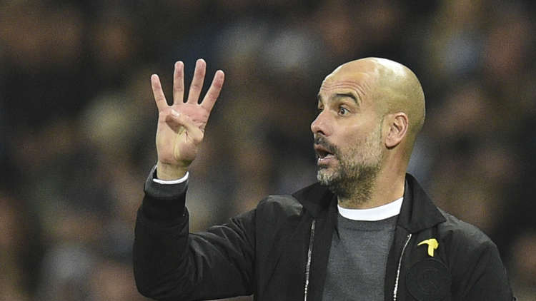 غوارديولا يعتبر أن التفكير بالرباعية "غير واقعي"