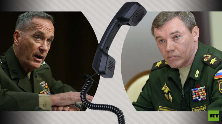 رئيس هيئة الأركان الروسية يبحث هاتفيا مع نظيره الأمريكي الوضع في سوريا