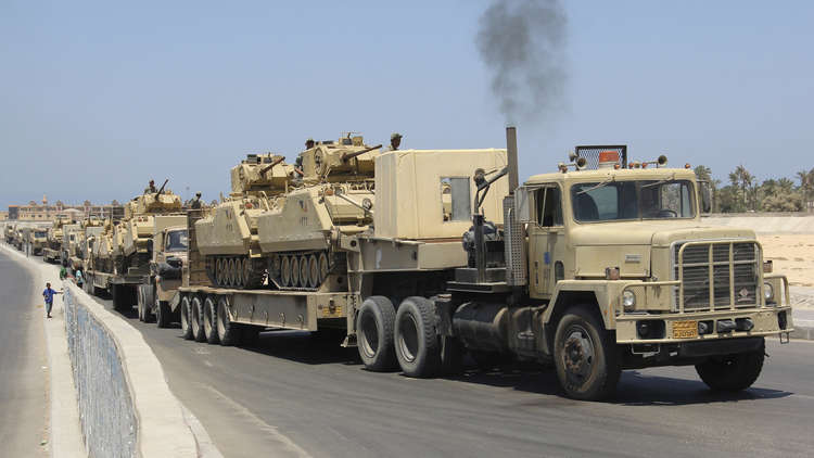 أسلحة الجيش المصري في عملية 