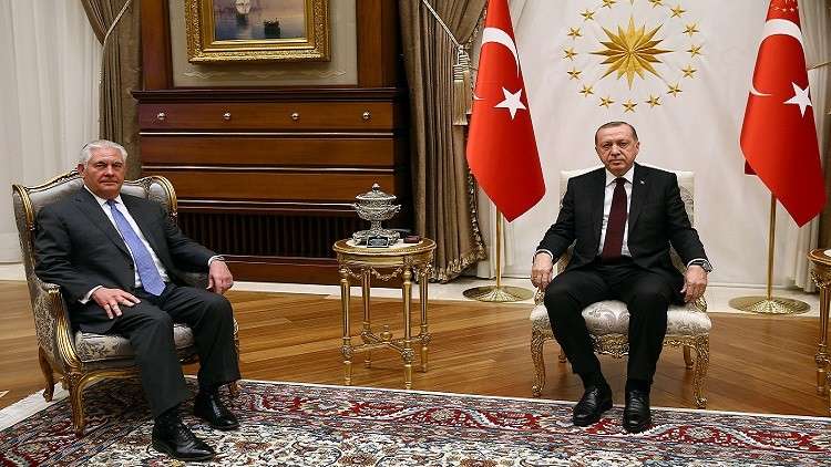 حوار صريح بين أردوغان وتيلرسون حول سوريا والعراق والإرهاب