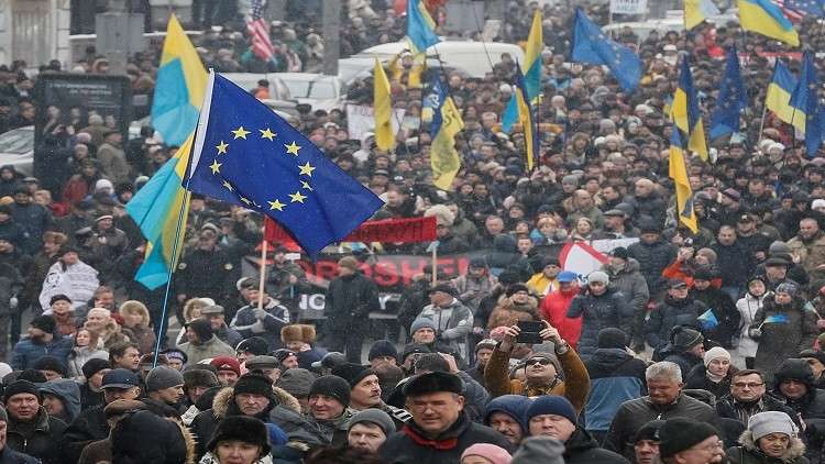 مظاهرات حاشدة في كييف دعما لسآكاشفيلي
