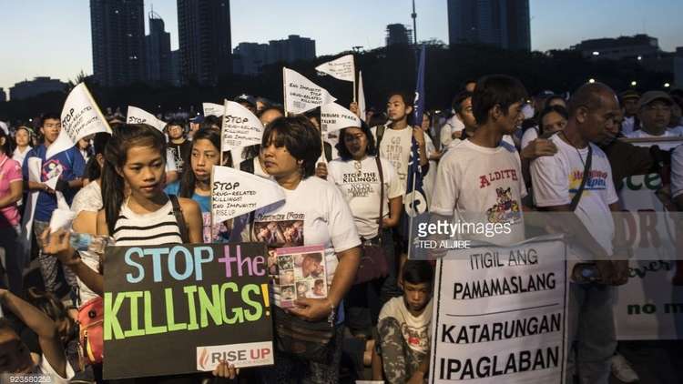 مظاهرات في مانيلا احتجاجا على القسوة ضد تجار المخدرات