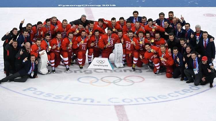 بوتين يهنئ منتخب روسيا لهوكي الجليد بذهبية أولمبياد 2018