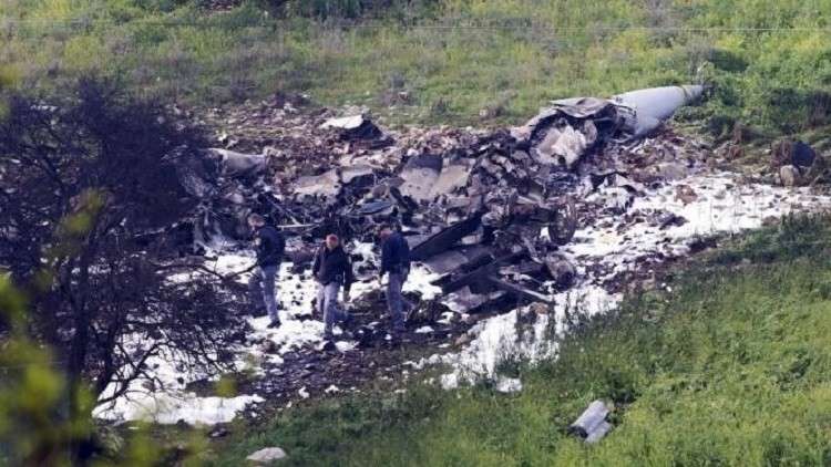 حطام طائرة F16 الإسرائيلية
