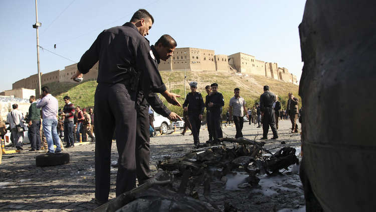 بالصور.. انفجار سيارة وسط أربيل يستهدف معارضا إيرانيا