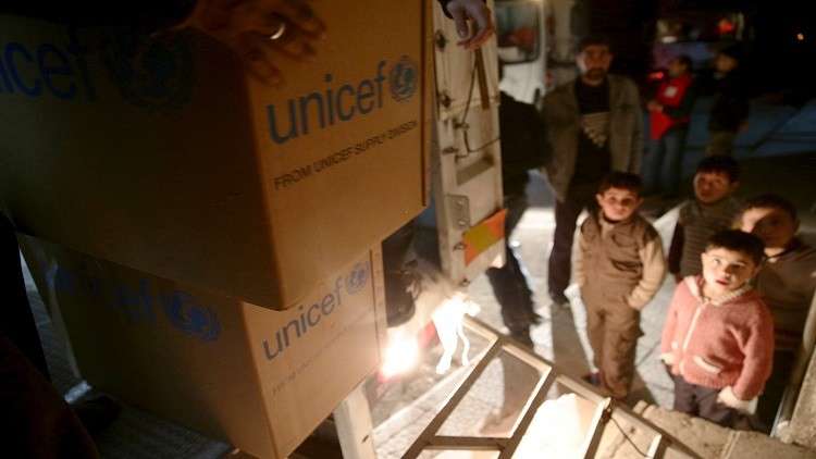 اليونيسف ترجح دخول أولى قافلات المساعدات إلى الغوطة الشرقية الأحد 