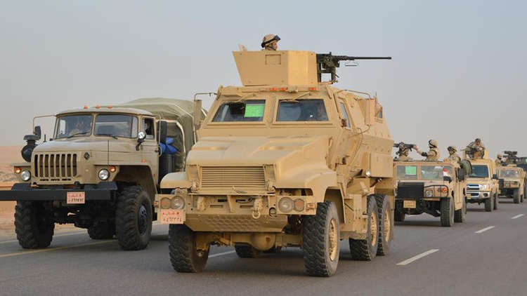 الجيش المصري: تصفية 105 مسلحين ومقتل 16 أمنيا بعملية سيناء 2018