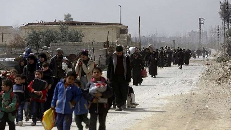الأمم المتحدة: ما بين 12-16 ألف شخص غادروا الغوطة الشرقية خلال الأيام الماضية