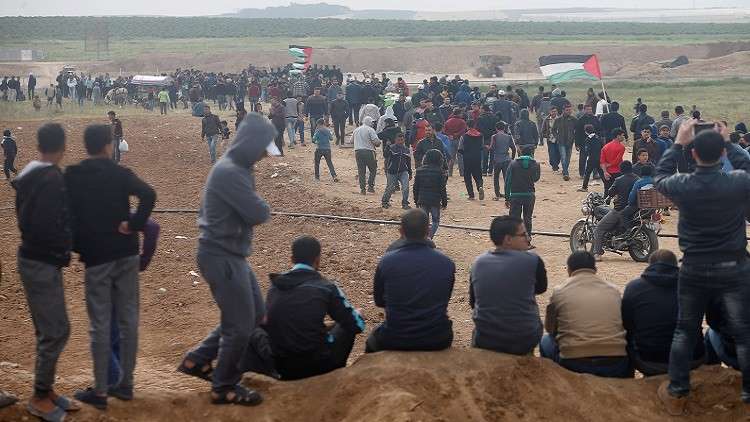 إصابات بين المشاركين في مسيرات العودة بغزة