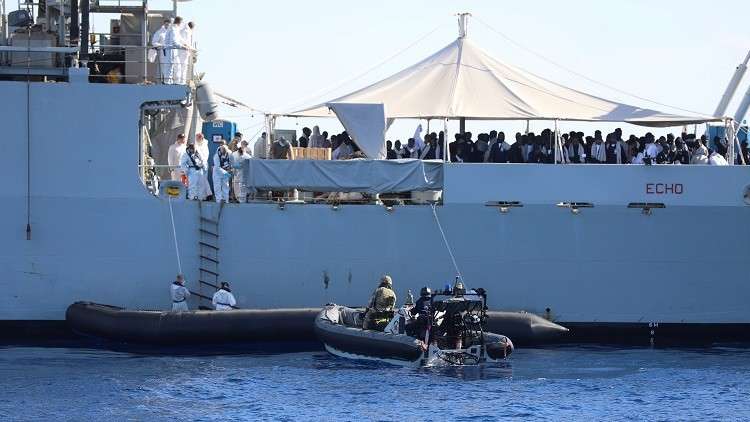 إنقاذ أكثر من 200 مهاجر غير شرعي قبالة سواحل ليبيا