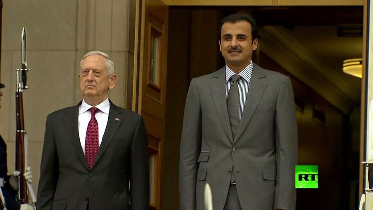 ماتيس لأمير قطر: يجب أن نعمل سوية لمنع انتشار النفوذ الإيراني المخرب