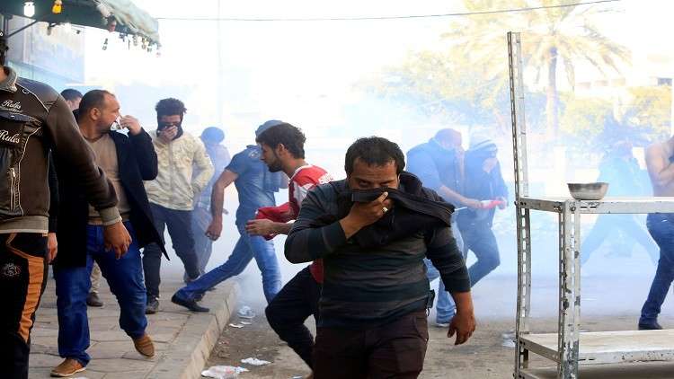 حريق في جامعة بغداد