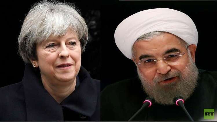ماي تؤكد لروحاني في اتصال هاتفي التزام بريطانيا وشركائها الأوروبيين بالاتفاق النووي مع إيران