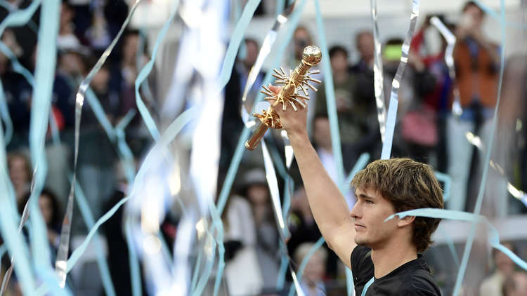 الألماني زفيريف يتوج بطلا لدورة مدريد