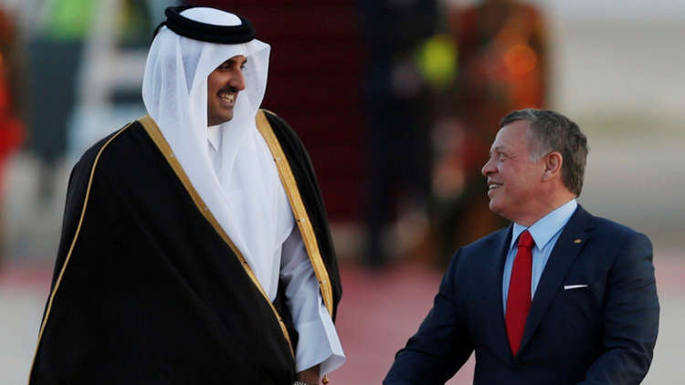 أمير قطر يهنئ العاهل الأردني