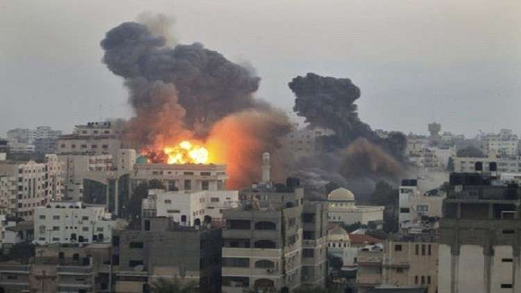انفجارات في غزة جراء قصف الطيران الإسرائيلي للقطاع