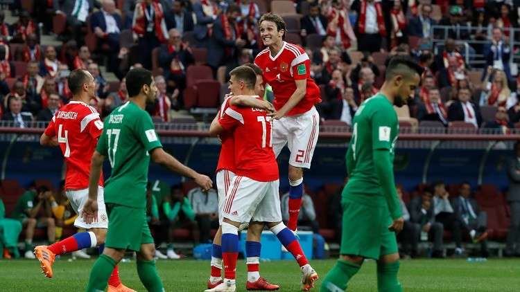 روسيا تمطر شباك السعودية بخمسة أهداف في افتتاح مونديال 2018 