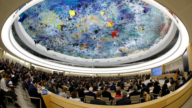 جلسة لمجلس حقوق الإنسان التابع للأمم المتحدة