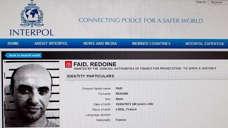 فرنسا تطلق عملية ضخمة لمطاردة رضوان فايد