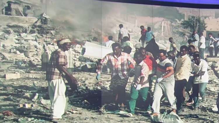 قتلى وجرحى بتفجير مزدوج في مقديشو