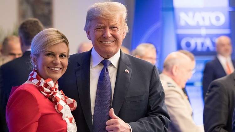 رئيسة كرواتيا تقدم هدايا قيمة لترامب وماي