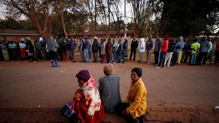 طوابير الناخبين، هراري، زيمبابوي، 30 يوليو 2018