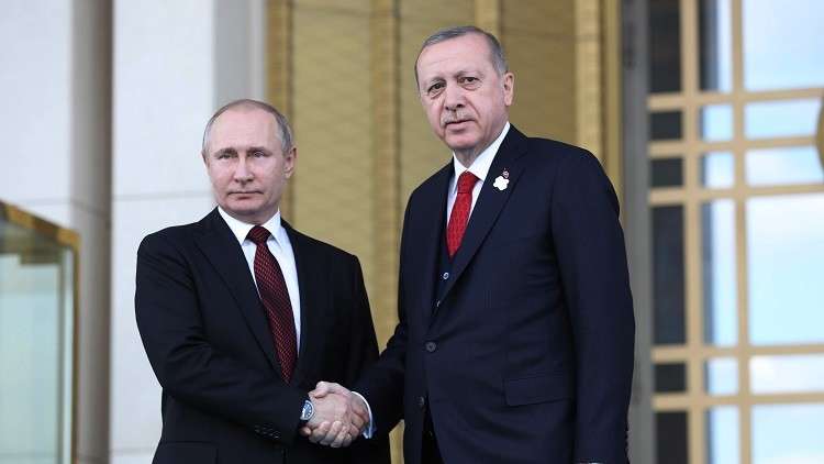 بوتين وأردوغان يبحثان الوضع في سوريا والعلاقات التجارية